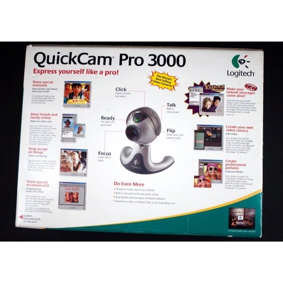 Logitech QuickCam Pro‎ 3000 Web Cam - Picture 2 of 3